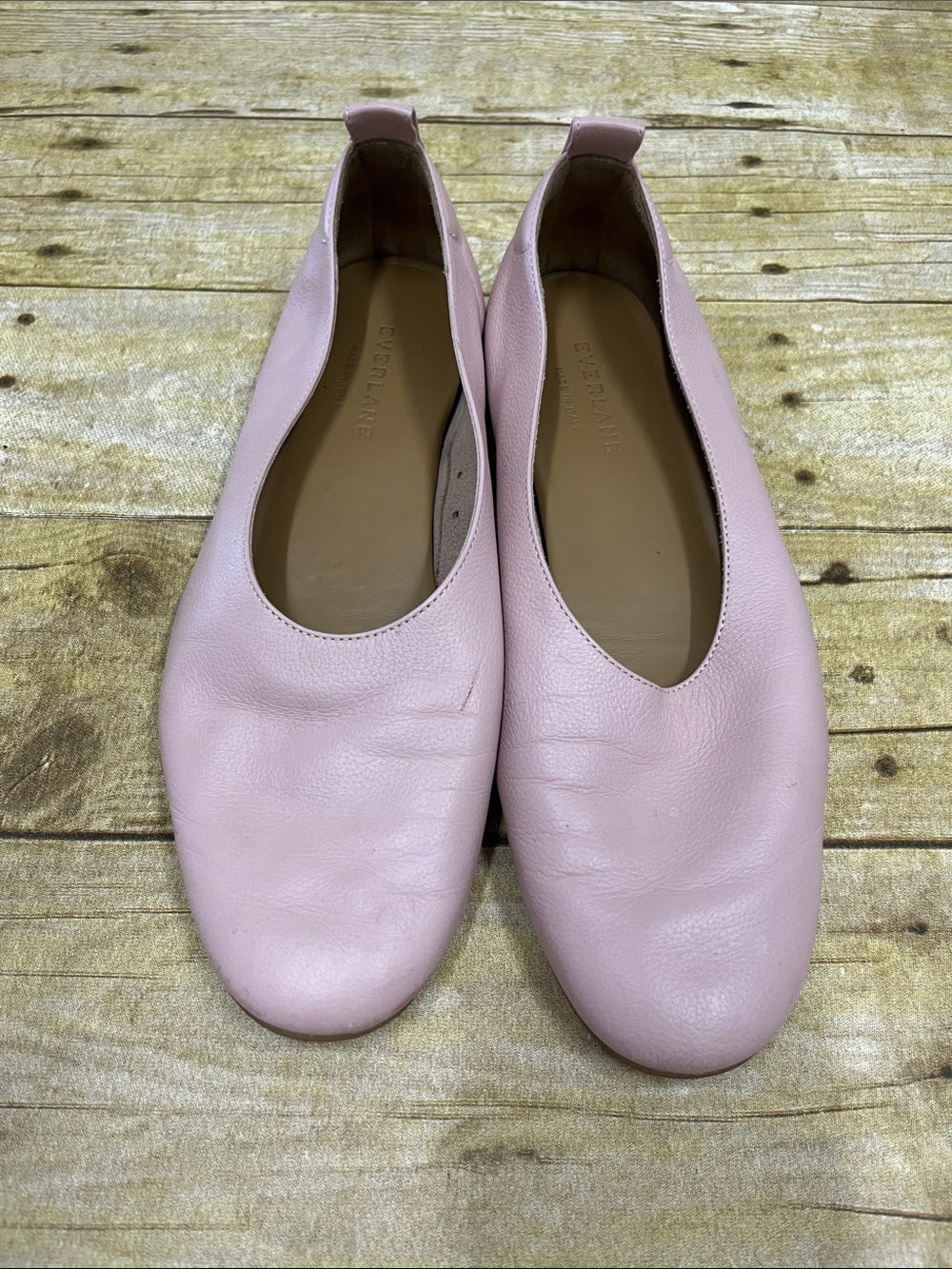 Everlane “The Day Glove” Blush Pink Leather Slip-On Ballet Flats size 6